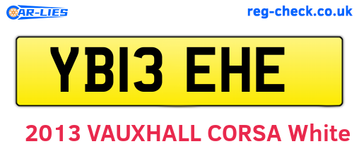 YB13EHE are the vehicle registration plates.