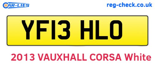 YF13HLO are the vehicle registration plates.