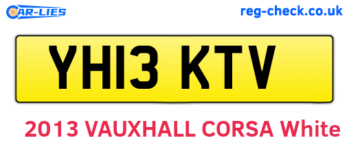 YH13KTV are the vehicle registration plates.