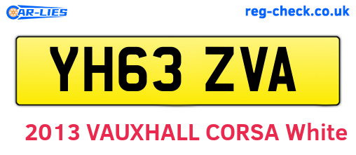 YH63ZVA are the vehicle registration plates.