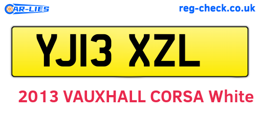 YJ13XZL are the vehicle registration plates.