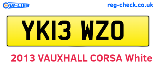 YK13WZO are the vehicle registration plates.
