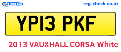 YP13PKF are the vehicle registration plates.
