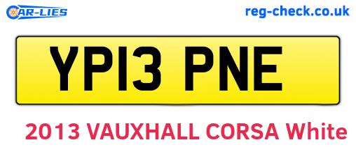 YP13PNE are the vehicle registration plates.