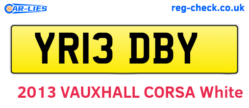 YR13DBY are the vehicle registration plates.