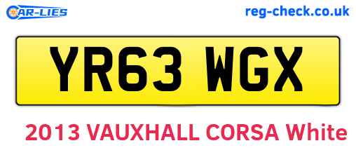 YR63WGX are the vehicle registration plates.