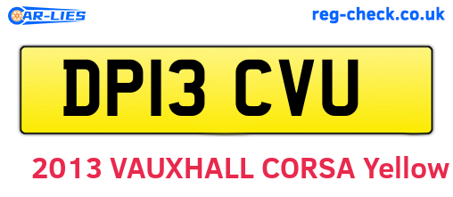 DP13CVU are the vehicle registration plates.