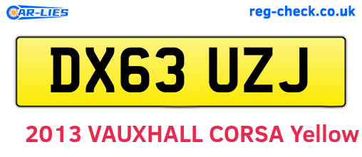 DX63UZJ are the vehicle registration plates.