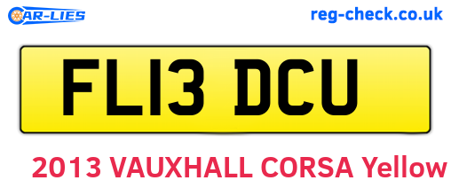 FL13DCU are the vehicle registration plates.