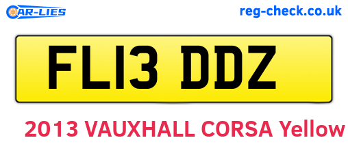 FL13DDZ are the vehicle registration plates.