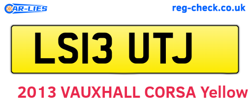 LS13UTJ are the vehicle registration plates.