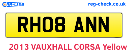 RH08ANN are the vehicle registration plates.