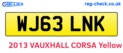 WJ63LNK are the vehicle registration plates.