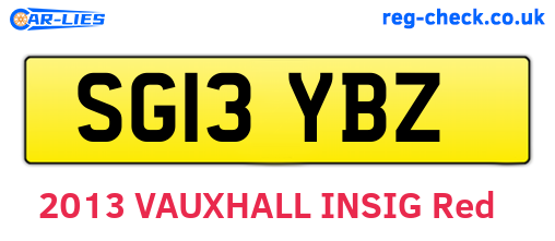 SG13YBZ are the vehicle registration plates.