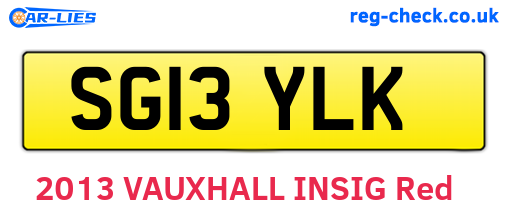 SG13YLK are the vehicle registration plates.