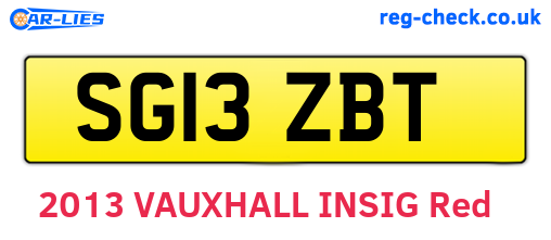 SG13ZBT are the vehicle registration plates.