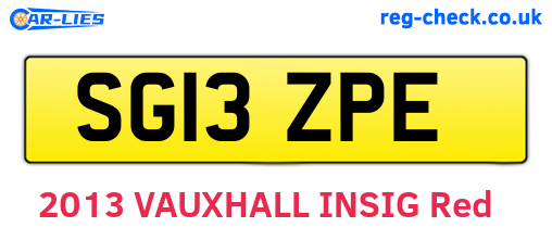 SG13ZPE are the vehicle registration plates.