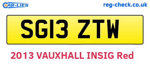 SG13ZTW are the vehicle registration plates.