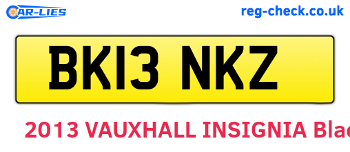 BK13NKZ are the vehicle registration plates.