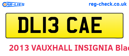 DL13CAE are the vehicle registration plates.