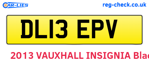 DL13EPV are the vehicle registration plates.