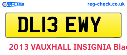 DL13EWY are the vehicle registration plates.