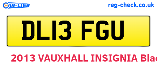 DL13FGU are the vehicle registration plates.