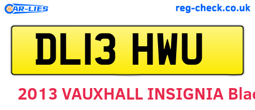 DL13HWU are the vehicle registration plates.