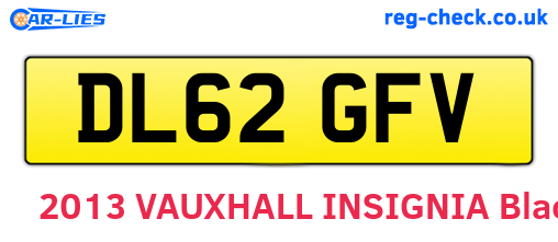 DL62GFV are the vehicle registration plates.
