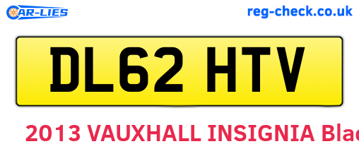 DL62HTV are the vehicle registration plates.