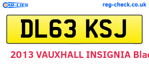 DL63KSJ are the vehicle registration plates.