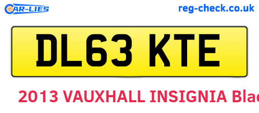 DL63KTE are the vehicle registration plates.