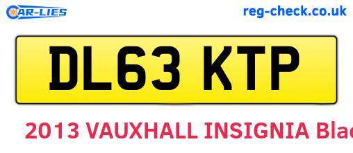 DL63KTP are the vehicle registration plates.