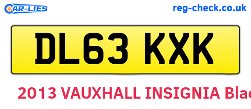 DL63KXK are the vehicle registration plates.