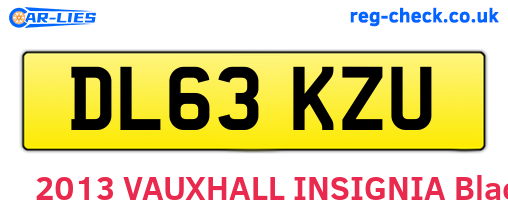 DL63KZU are the vehicle registration plates.