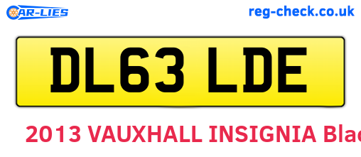 DL63LDE are the vehicle registration plates.
