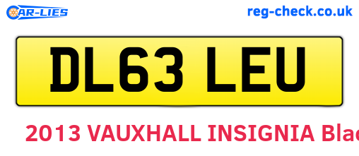 DL63LEU are the vehicle registration plates.