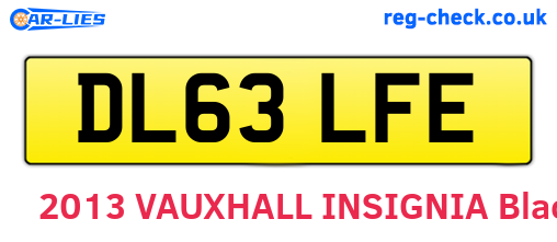 DL63LFE are the vehicle registration plates.