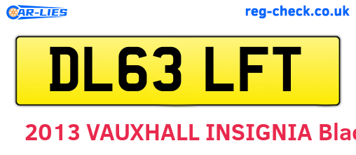 DL63LFT are the vehicle registration plates.