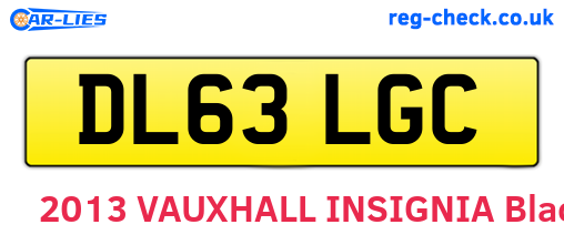 DL63LGC are the vehicle registration plates.