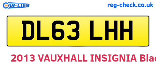 DL63LHH are the vehicle registration plates.