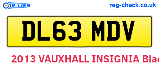 DL63MDV are the vehicle registration plates.