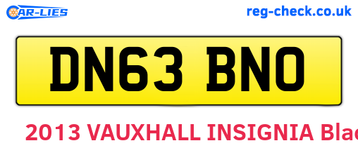 DN63BNO are the vehicle registration plates.