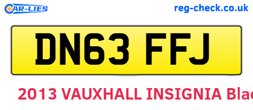 DN63FFJ are the vehicle registration plates.
