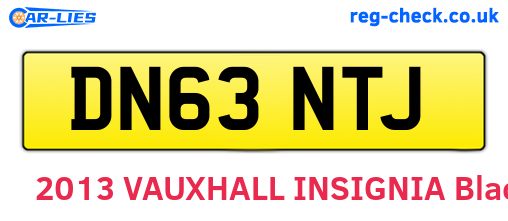 DN63NTJ are the vehicle registration plates.