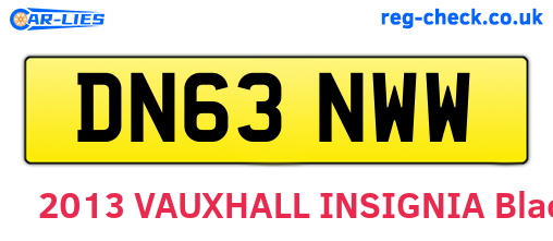 DN63NWW are the vehicle registration plates.