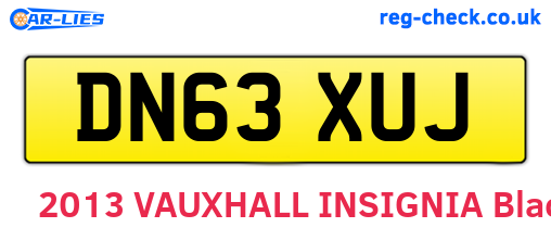 DN63XUJ are the vehicle registration plates.