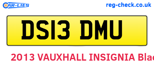 DS13DMU are the vehicle registration plates.