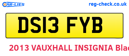 DS13FYB are the vehicle registration plates.