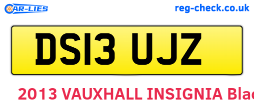 DS13UJZ are the vehicle registration plates.